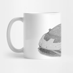 Lamborghini Huracan Sto - Grayscale version typographic art 2 Mug